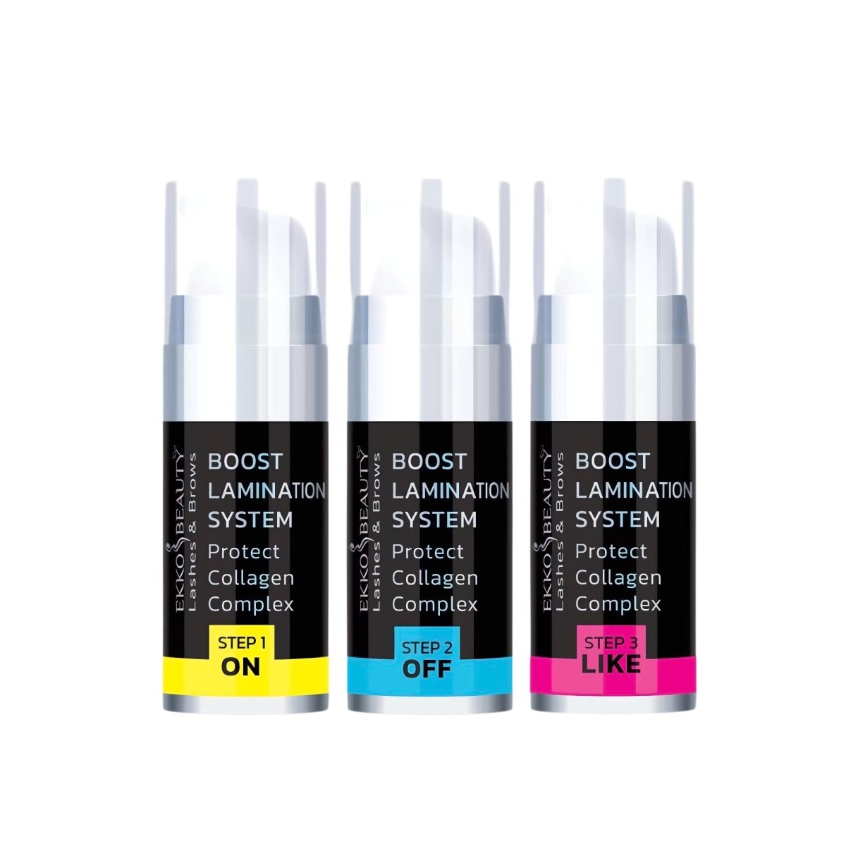 EKKO BEAUTY BOOST LASH LIFT EYEBROW LAMINATION KIT 3 X 10ml - FRAU STORE USA