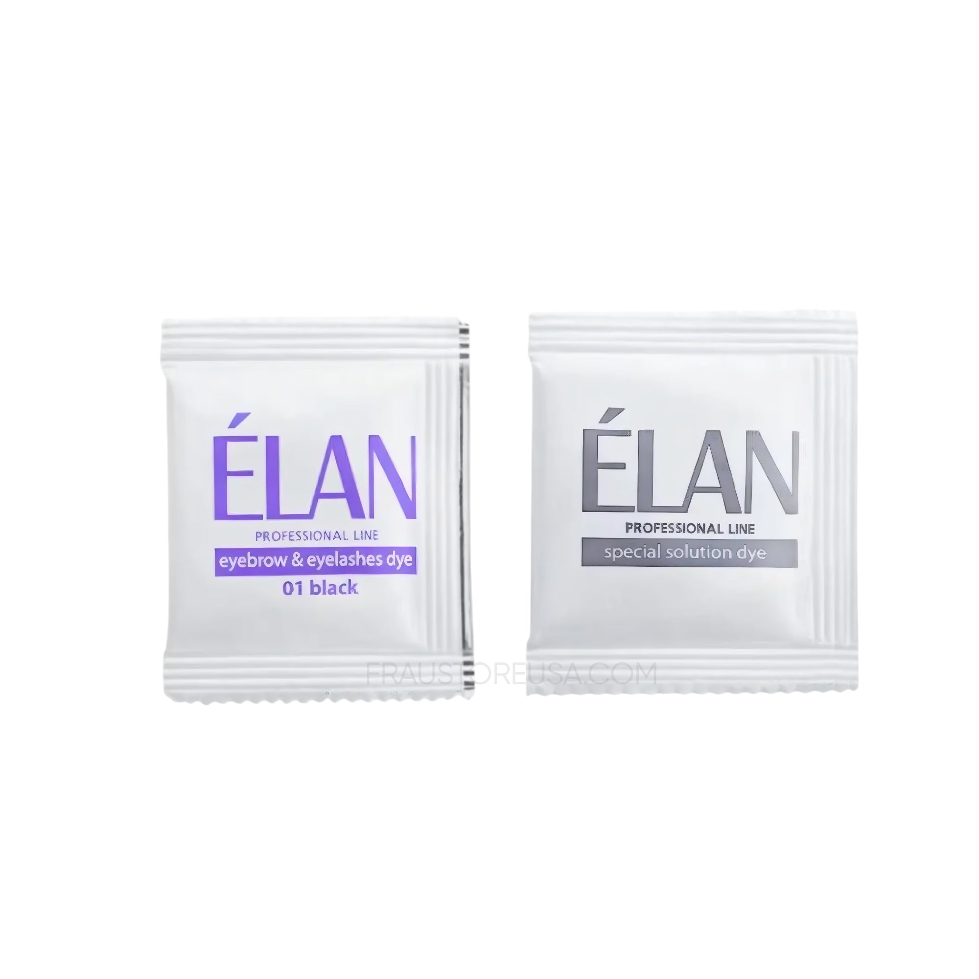 Elan Eyebrow and Eyelash Dye Set 01 Black – sachet tint with 3% oxidant for easy brow and lash coloring – buy in USA at FRAU Store