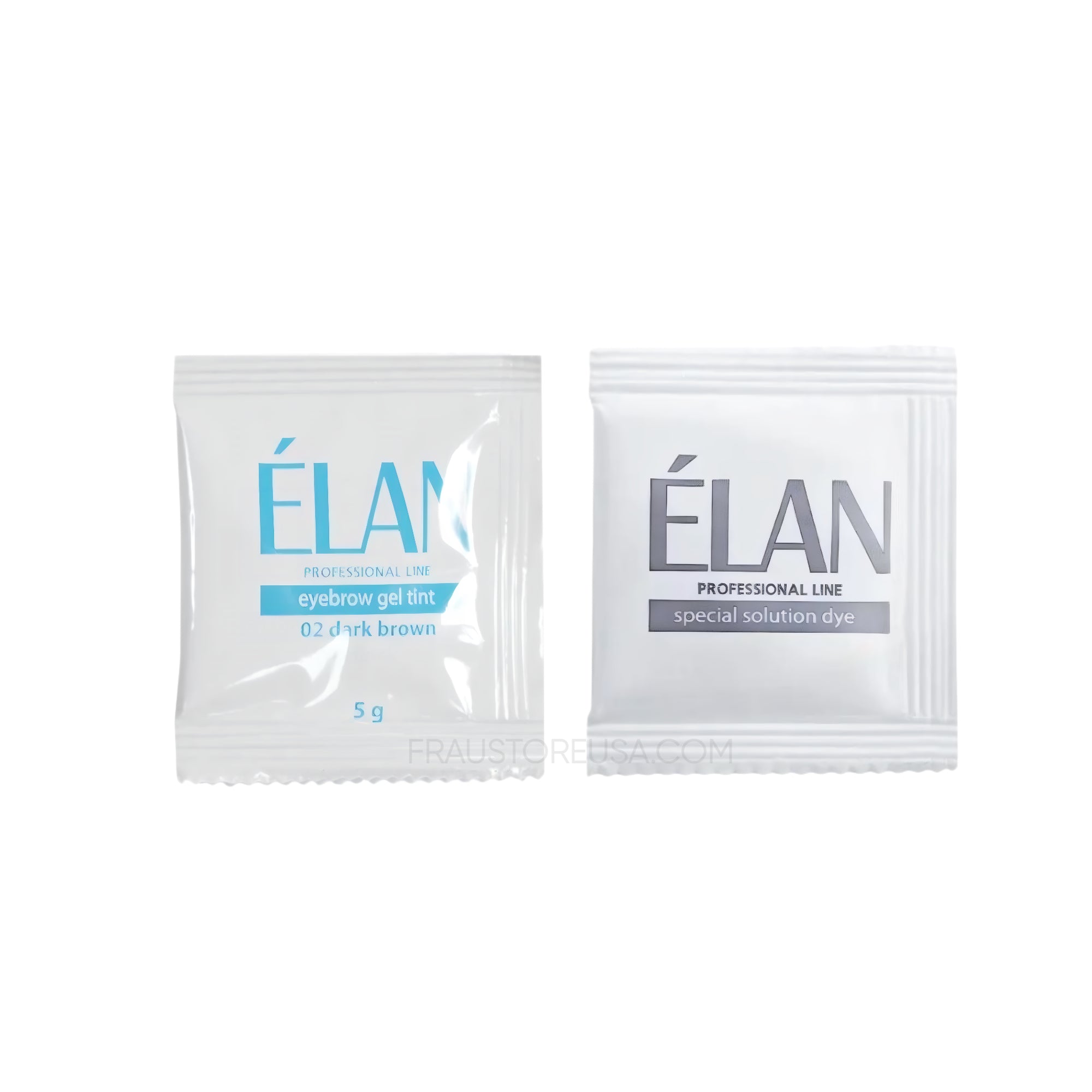 Elan Brow and Lash Dye Sachet Set 02 dark brown – includes 3% oxidant for lasting, vibrant color – buy in USA at FRAU Store