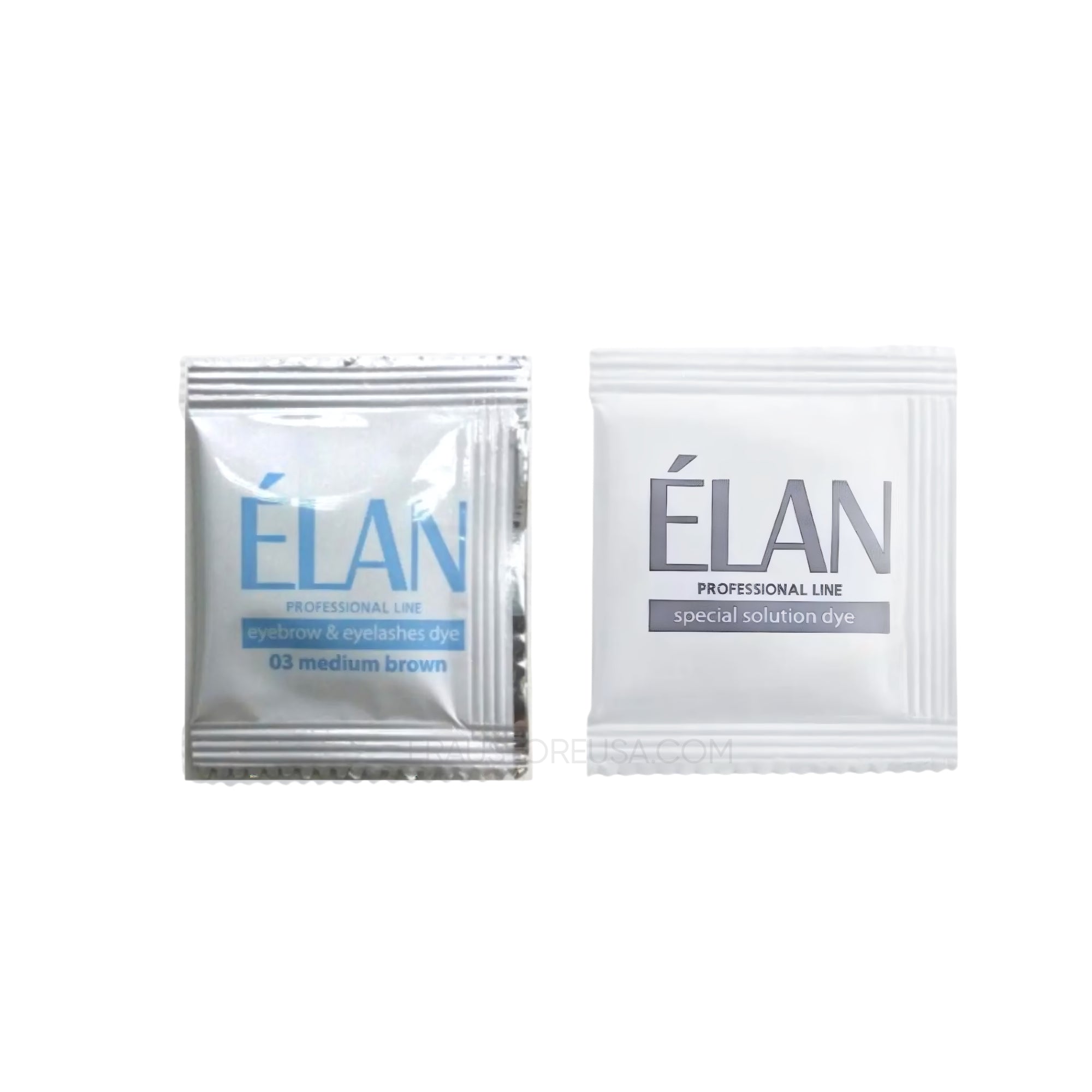 Elan Tint and Oxidant Set in Sachets 03 medium brown – ready-to-use eyebrow and eyelash dye kit with 3% developer – buy in USA at FRAU Store