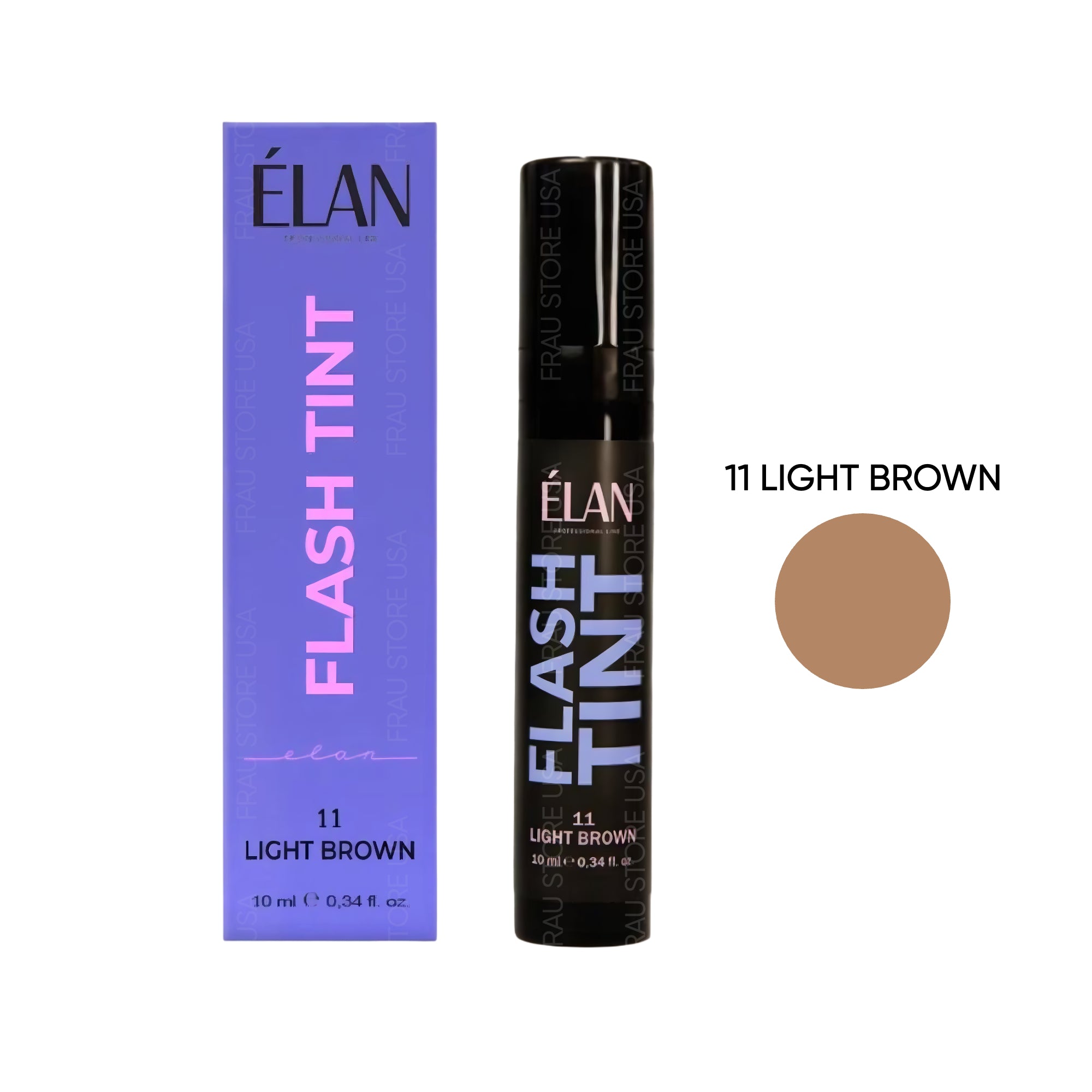Elan Flash Tint Brow and Lash Tint System 10ml Light Brown – quick-acting formula for lasting color – buy in the USA at FRAU Store