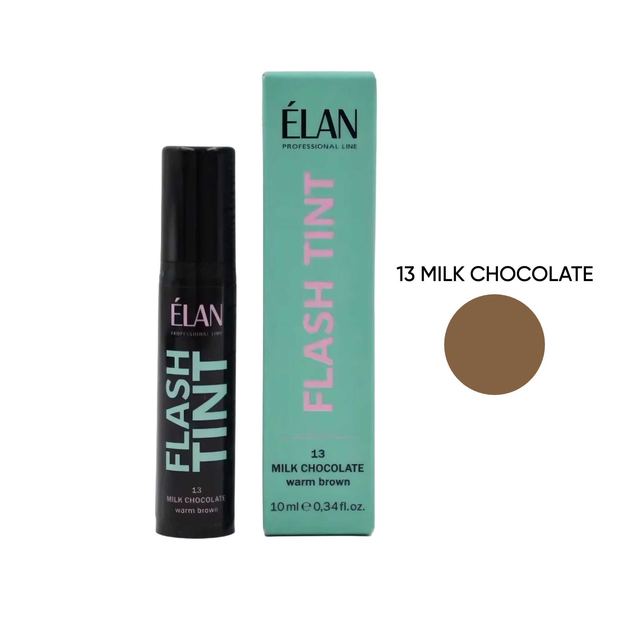 Elan Flash Tint Brow and Lash Tint System 10ml Milk Chocolate – quick-acting formula for lasting color – buy in the USA at FRAU Store