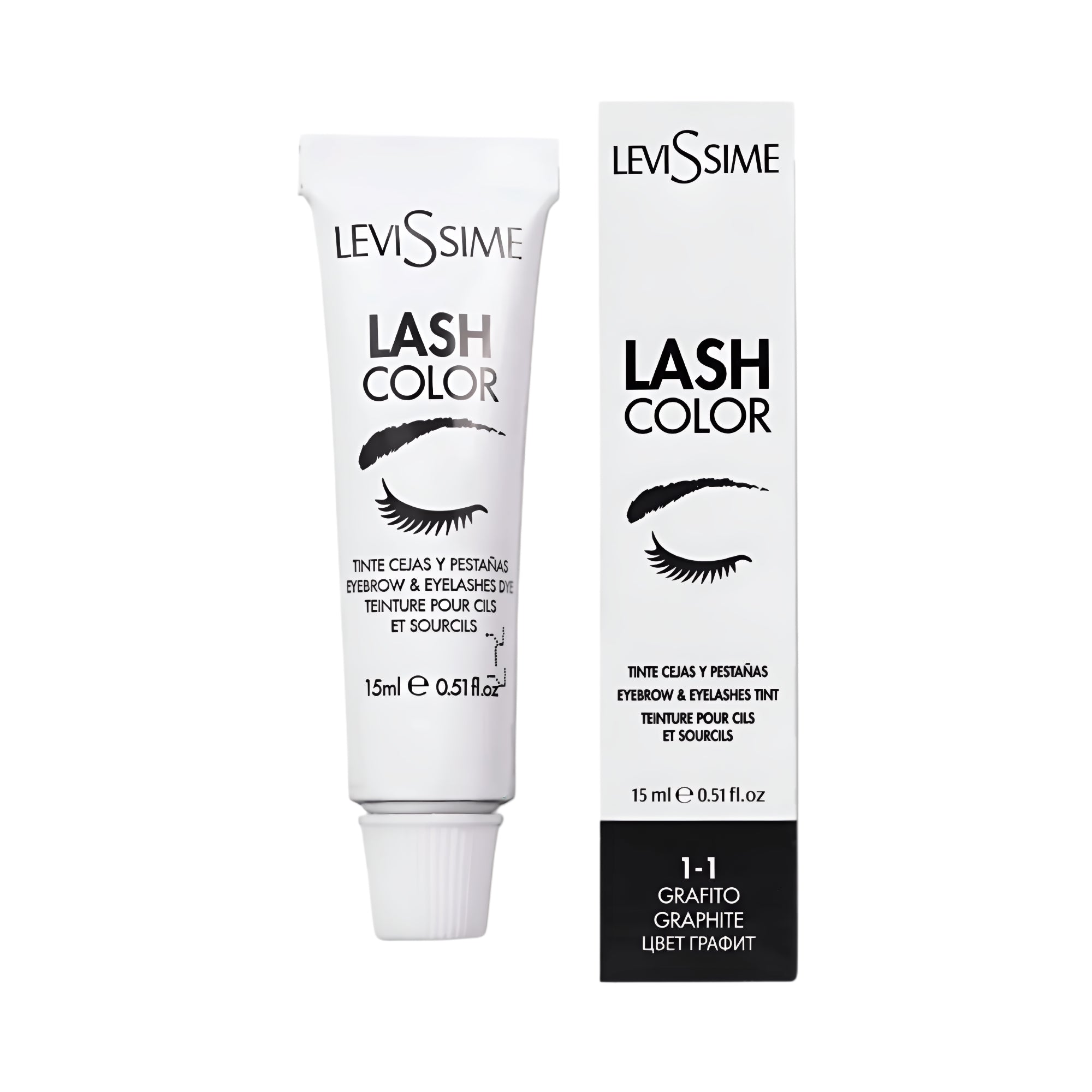 LEVISSIME Eyelash & Eyebrow Tint 15ml – smooth, creamy texture for easy, precise application – buy in USA at FRAU Store