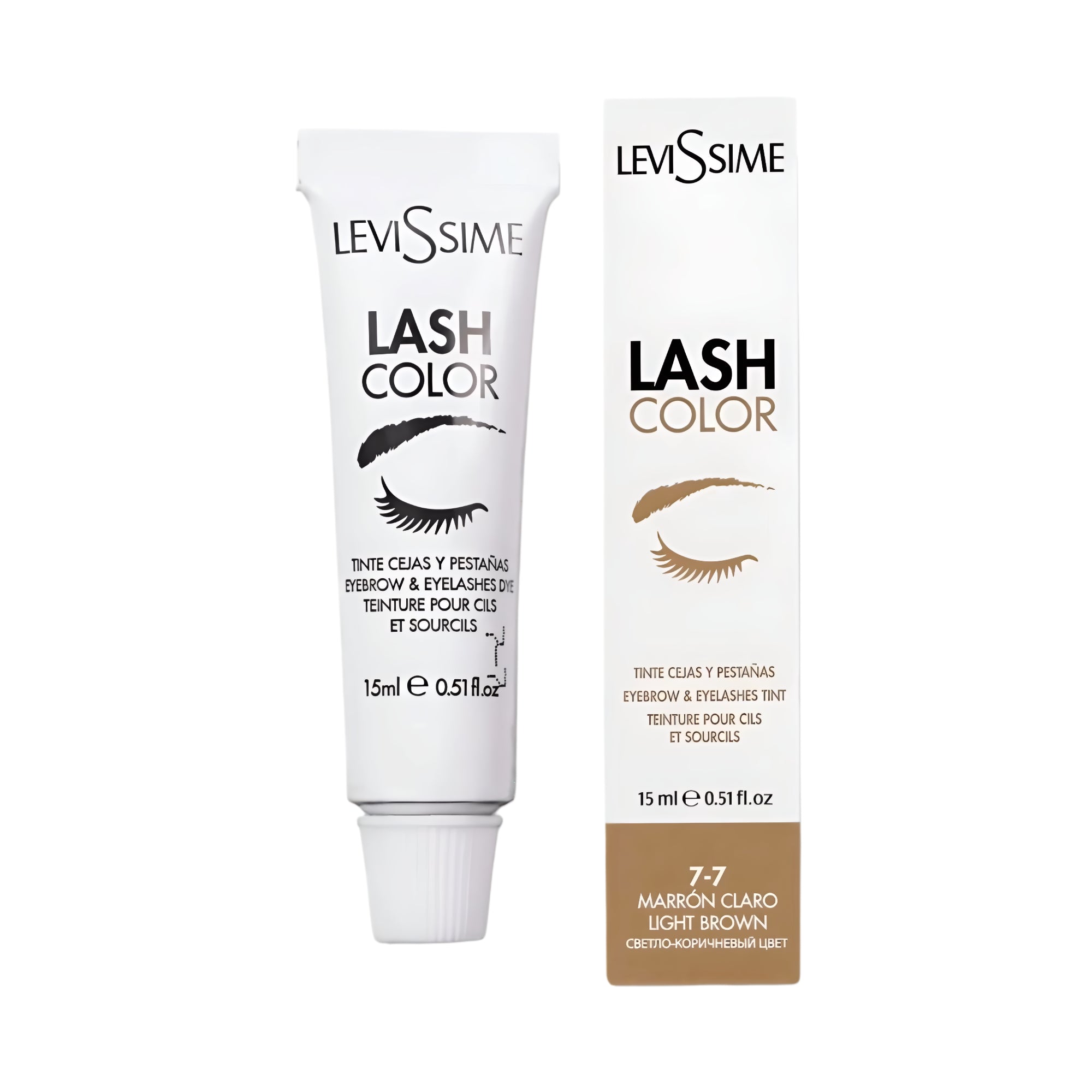 LEVISSIME Eyebrow and Eyelash Tint 15ml – long-lasting color for bold, defined brows and lashes – buy in USA at FRAU Store