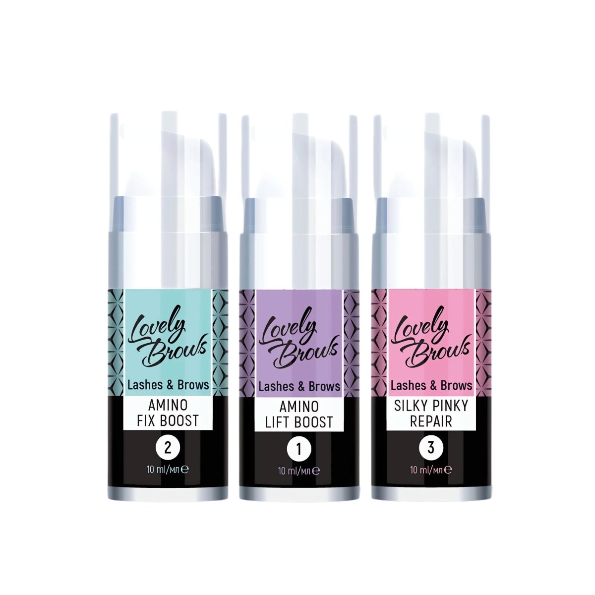LOVELY BROWS LASH LIFT EYEBROW LAMINATION KIT 3 X 10ml - FRAU STORE USA