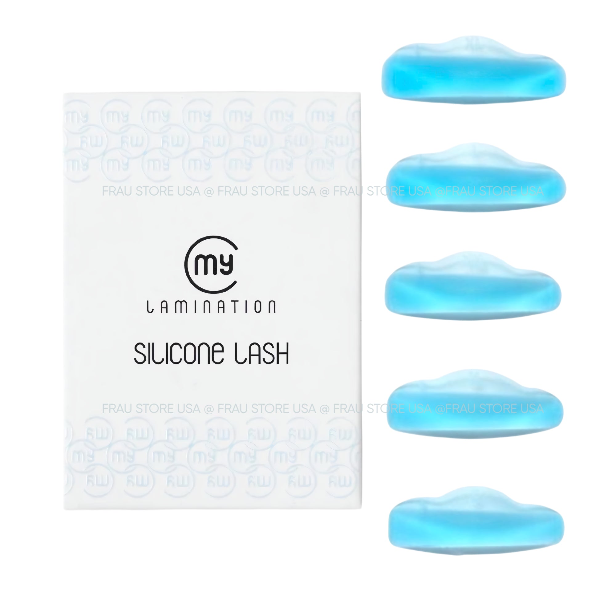MY LAMINATION Silicone Pads Blue Mix – 5 pairs in sizes S to XL for customized lash lift shaping – buy in USA at FRAU Store