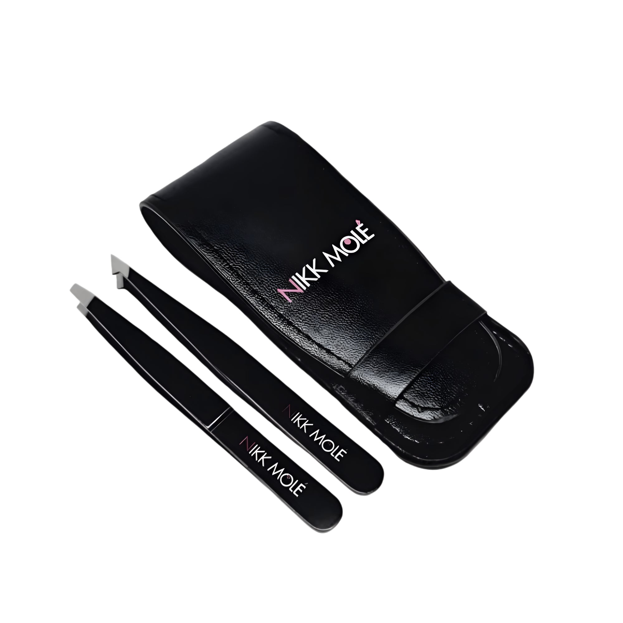 NIKK MOLE Professional Eyebrow Tweezer Set Black – stainless steel tools for salon or at-home use – buy in USA at FRAU Store
