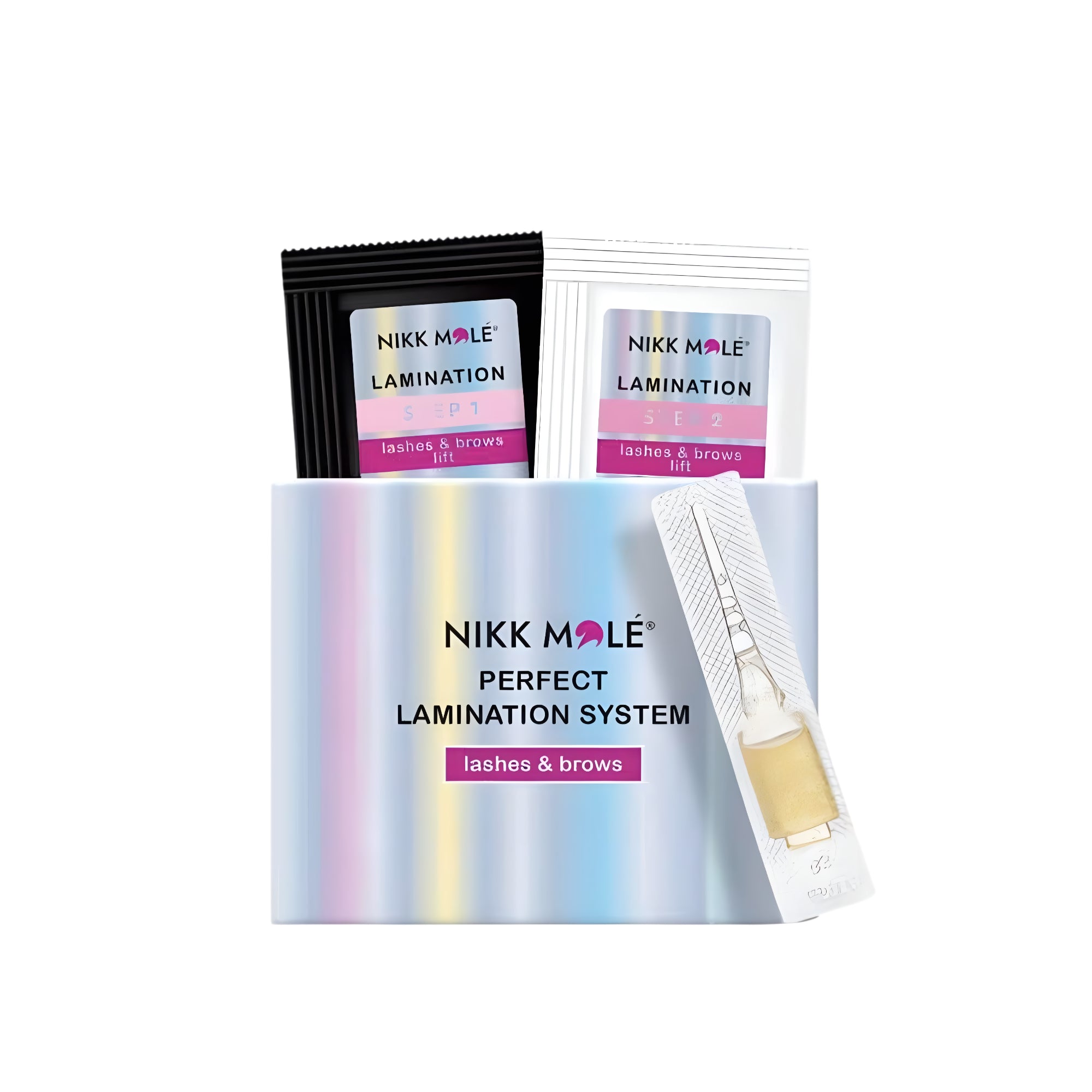 NIKK MOLE Perfect Lamination Mini Kit – compact 3-step system for lifting and setting lashes and brows – buy in USA at FRAU Store