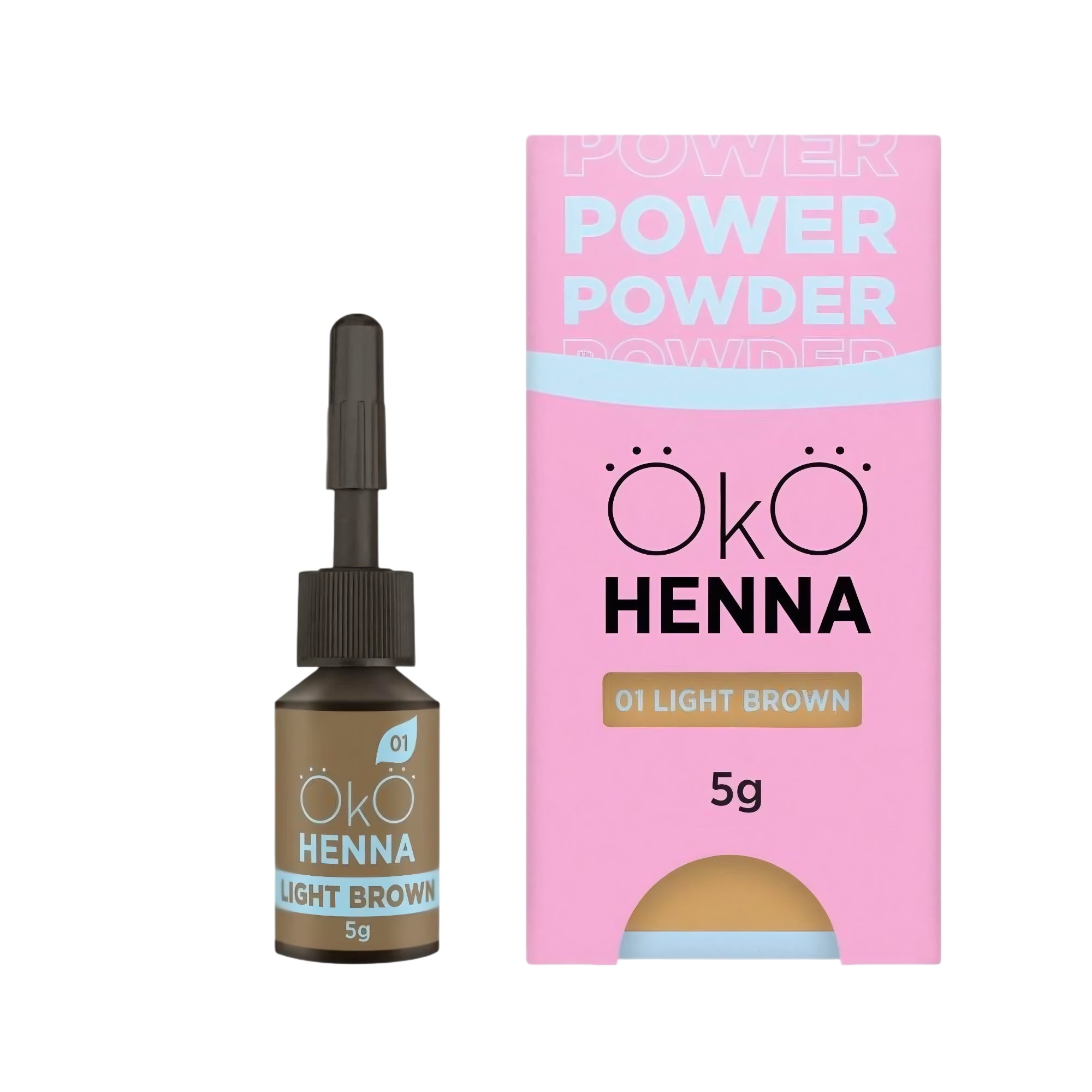 OKO Power Powder Eyebrow Henna Tint 5g – natural-looking brow color with long-lasting stain – buy in USA at FRAU Store