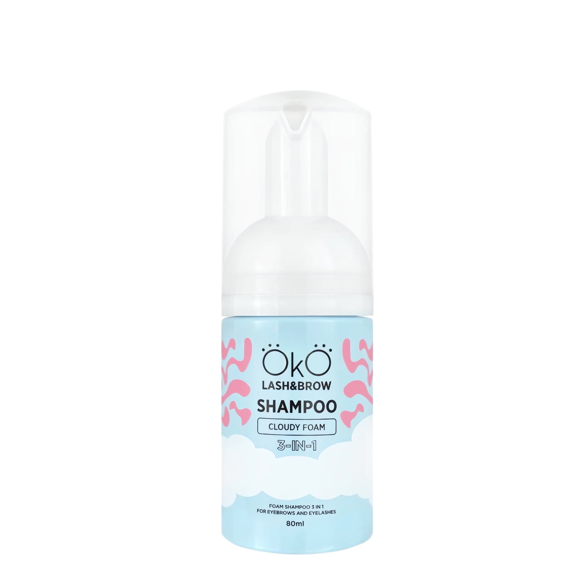 OKO Cloudy Foam 3-in-1 Shampoo 80ml – cleanses, nourishes, and preps brows and lashes before treatments – buy in USA at FRAU Store