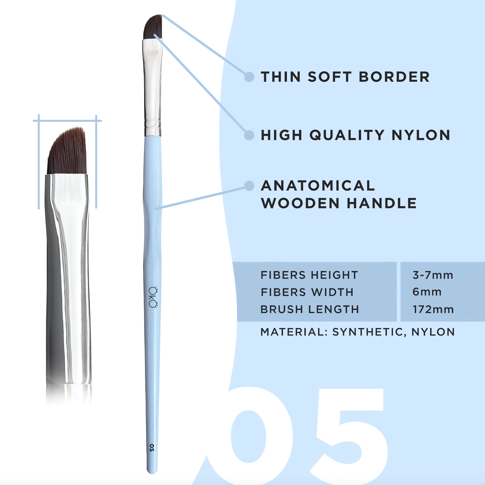 OKO 'Your Art Is a Mirror of Your Soul' Brush 05 – premium brush trio for every brow artist’s toolkit – buy in USA at FRAU Store