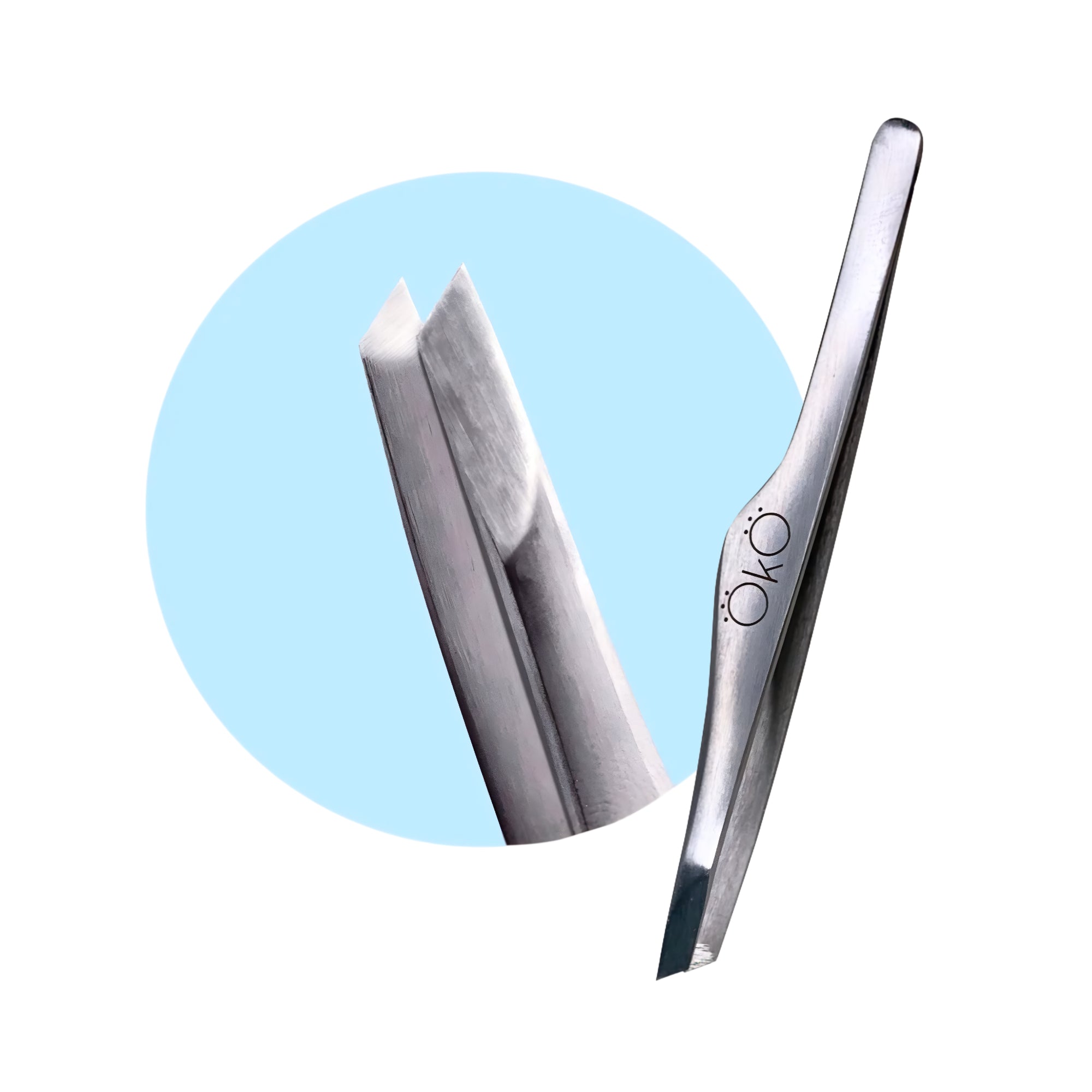 OKO Eyebrow Tweezers Beveled 01 Classic – precision slanted tip for clean and accurate brow grooming – buy in USA at FRAU Store