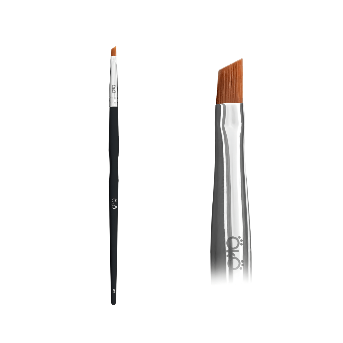 OKO MINI ANGLED BRUSH 02 BLACK EDITION - FRAU STORE USA