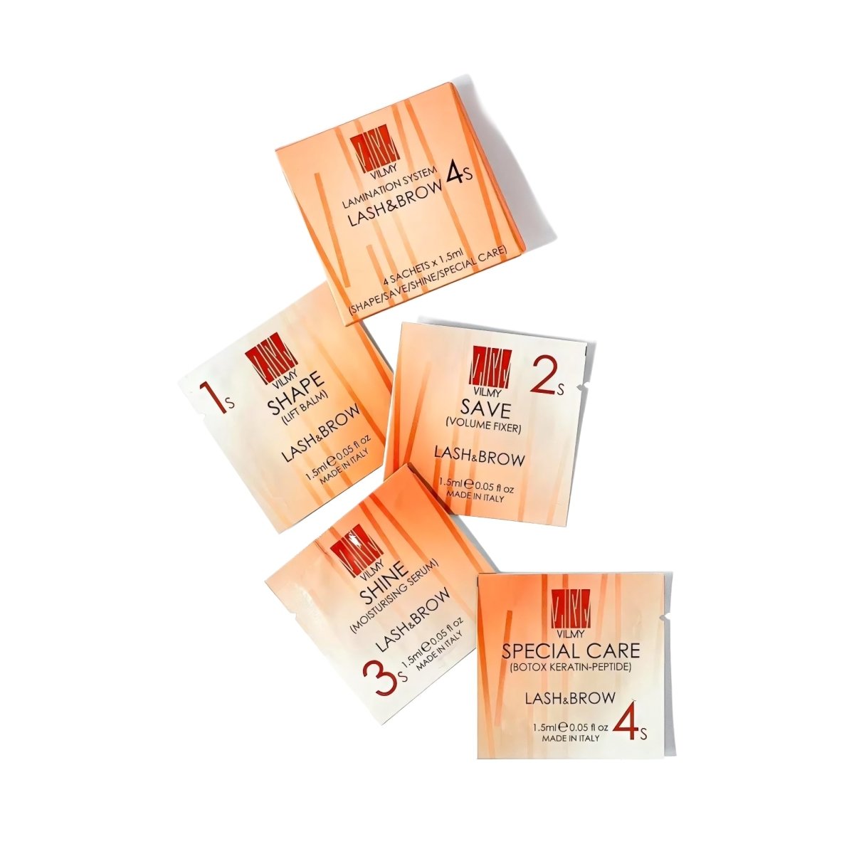VILMY Lash Brow Lamination System Set in sachets 4*1.5ml - FRAU STORE USA