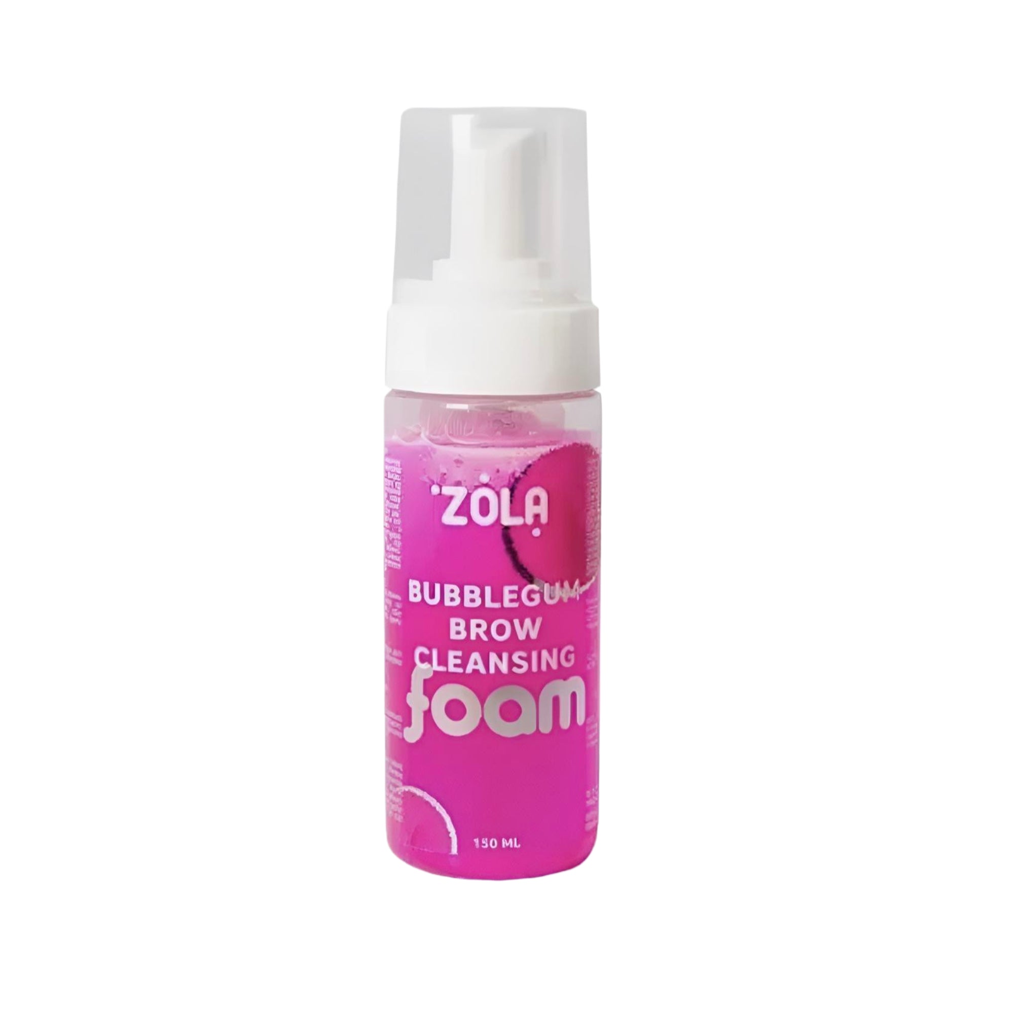 Zola Eyebrow Cleansing Foam Bubblegum 150ml – gentle cleanser with sweet scent for brow prep – buy in USA at FRAU Store