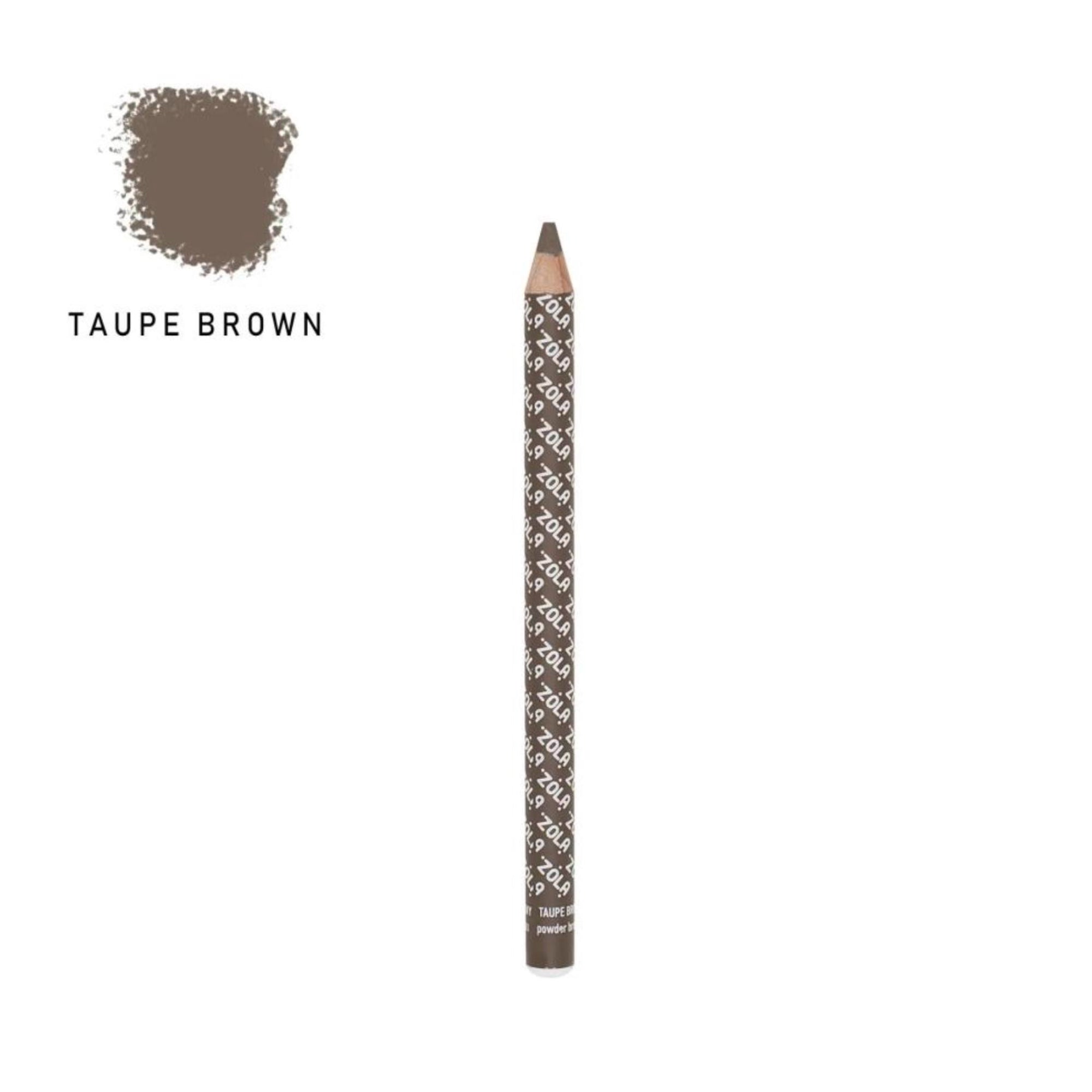 Zola Brow Pencil Taupe Brown 1.19g – powder finish formula for smooth, buildable brow color – buy in USA at FRAU Store