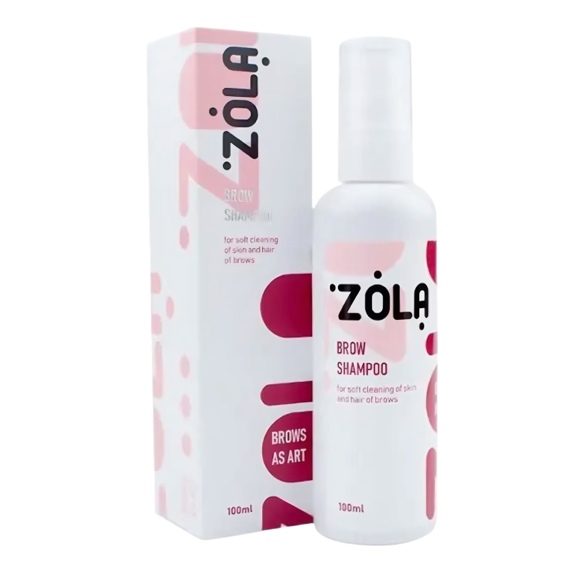 Zola Eyebrow Shampoo 100ml – gently cleanses and prepares brows for tinting or lamination – buy in USA at FRAU Store