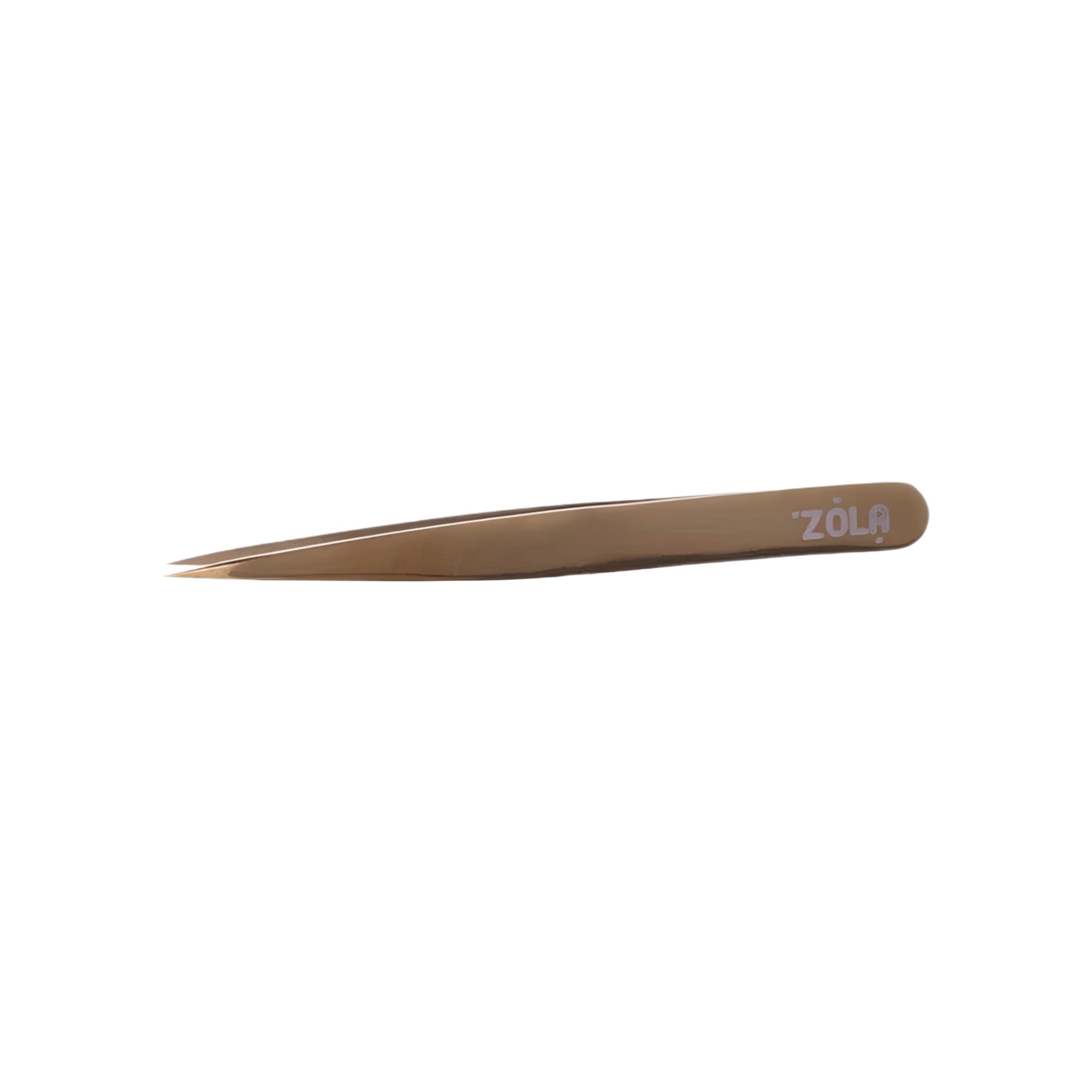 Zola Professional Tweezers Gold – pointed tip design for accurate eyebrow grooming – buy in USA at FRAU Store