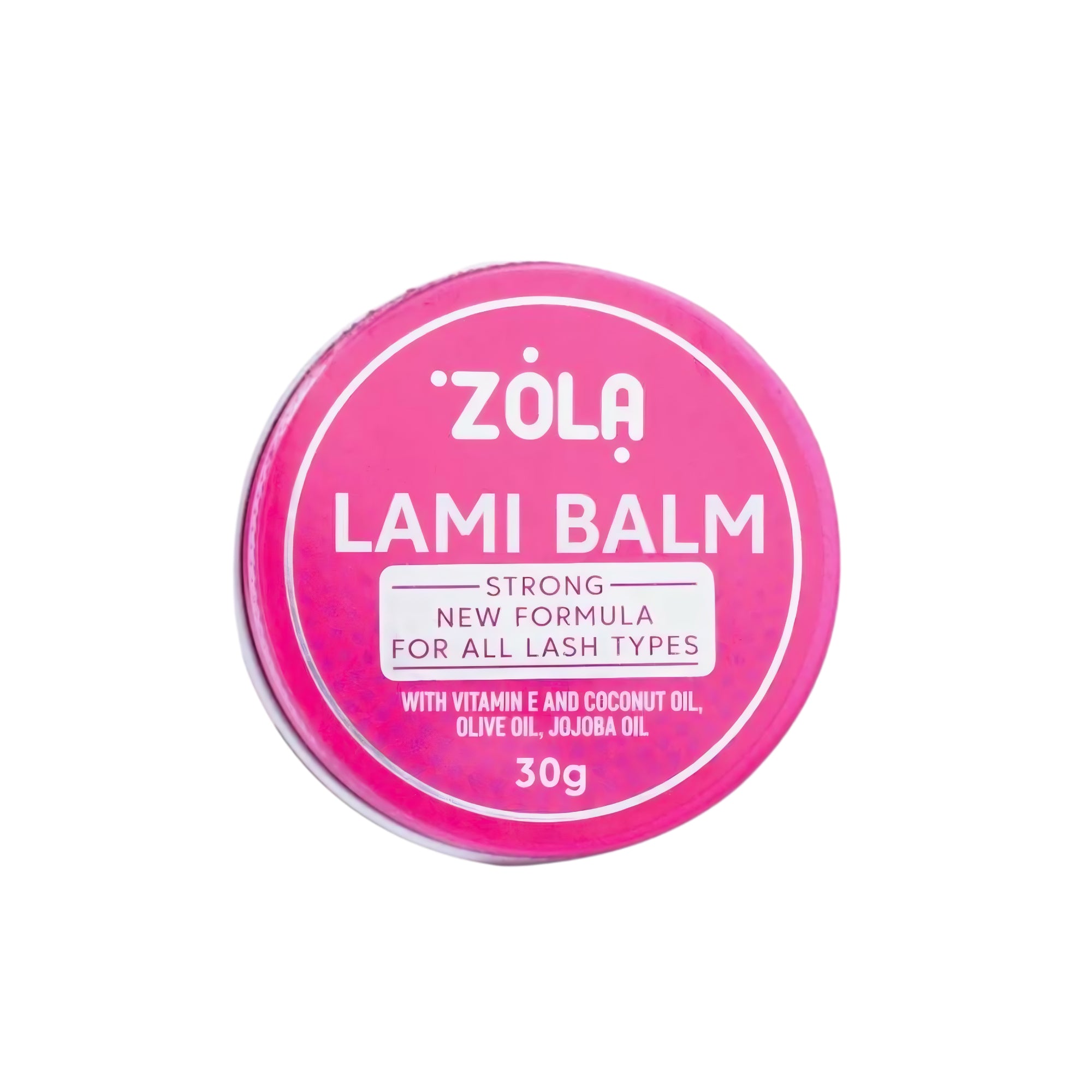 Zola Pink Lami Balm Glue 30g – soft pink lash lamination glue for easy, mess-free styling – buy in USA at FRAU Store