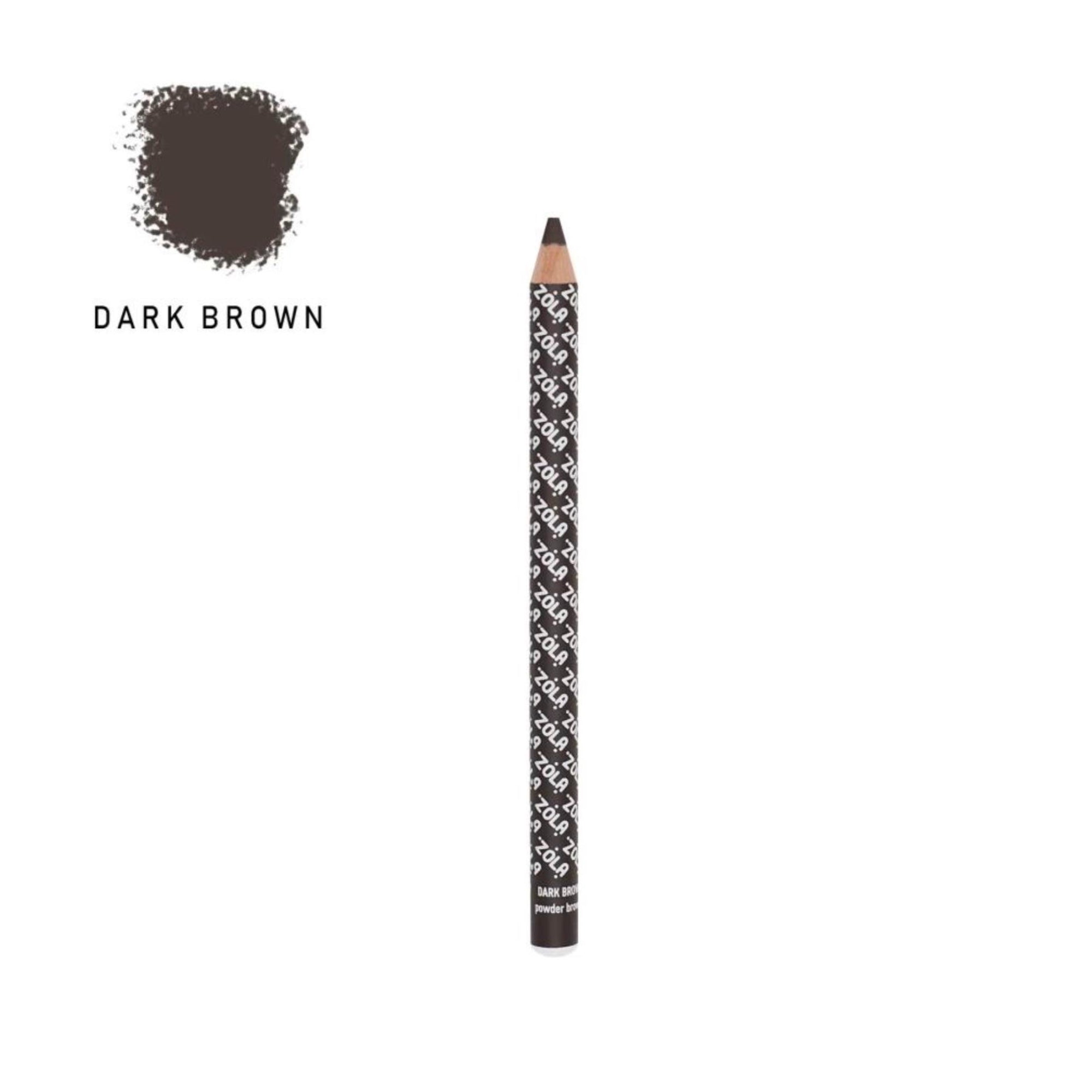 Zola Powder Brow Pencil Dark Brown 1.19g – long-lasting, smudge-resistant pencil for perfect brows – buy in USA at FRAU Store
