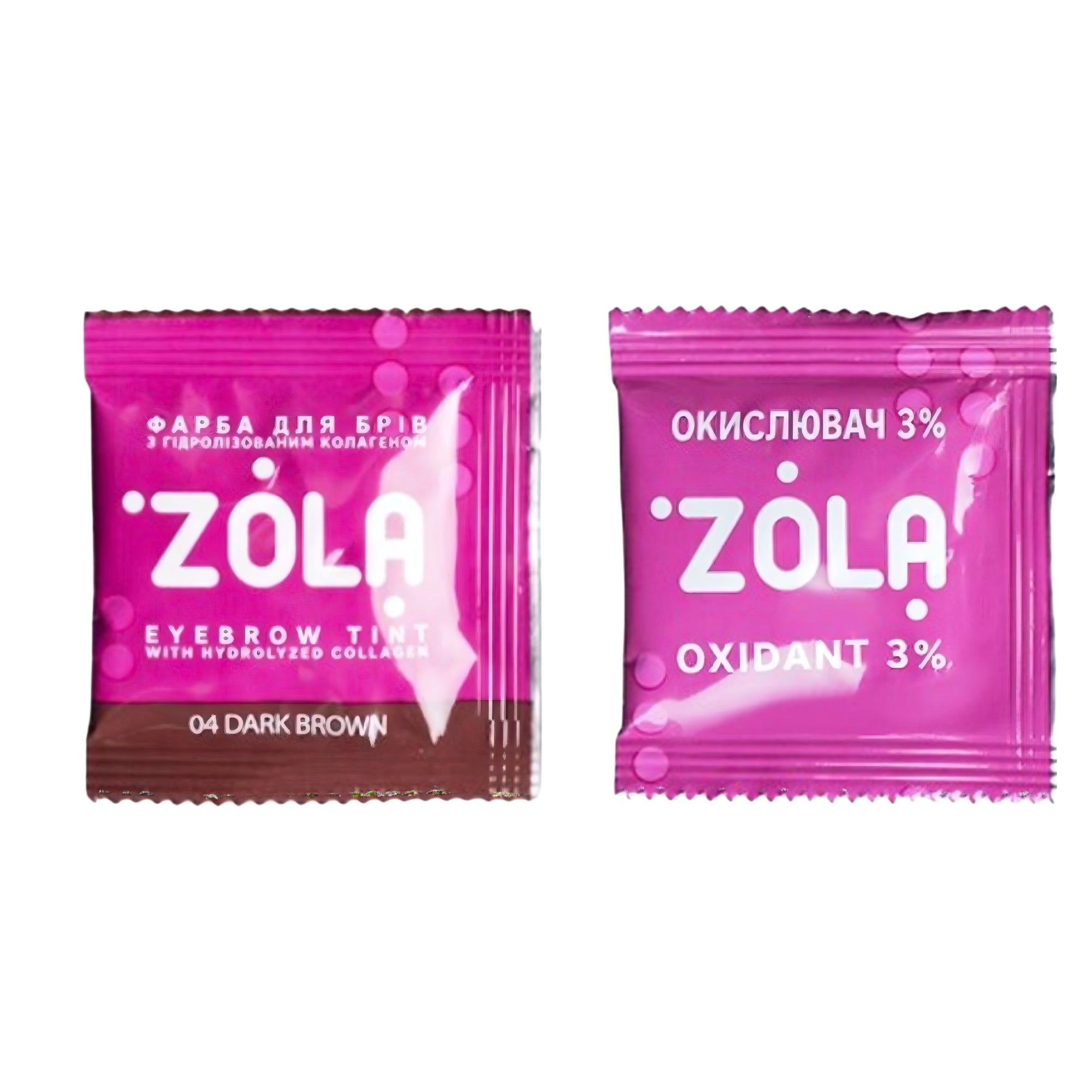 Zola Eyebrow Tint & Oxidant Kit – collagen-enriched tint and developer in sachets for pro results – buy in the USA at FRAU Store
