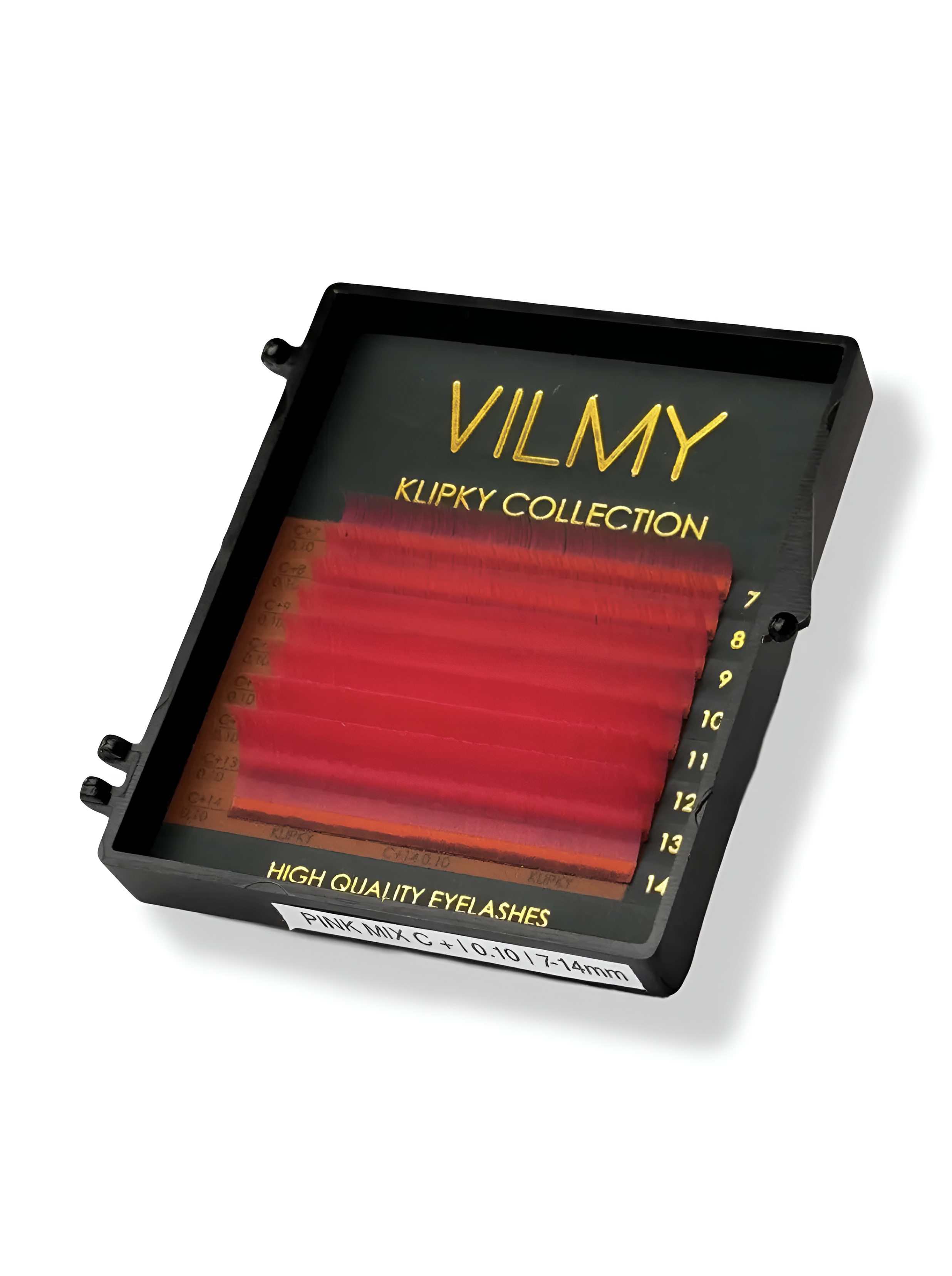 VILMY  - KLIPKI Collection Individual lash extensions Pink MIx ,  8 lines