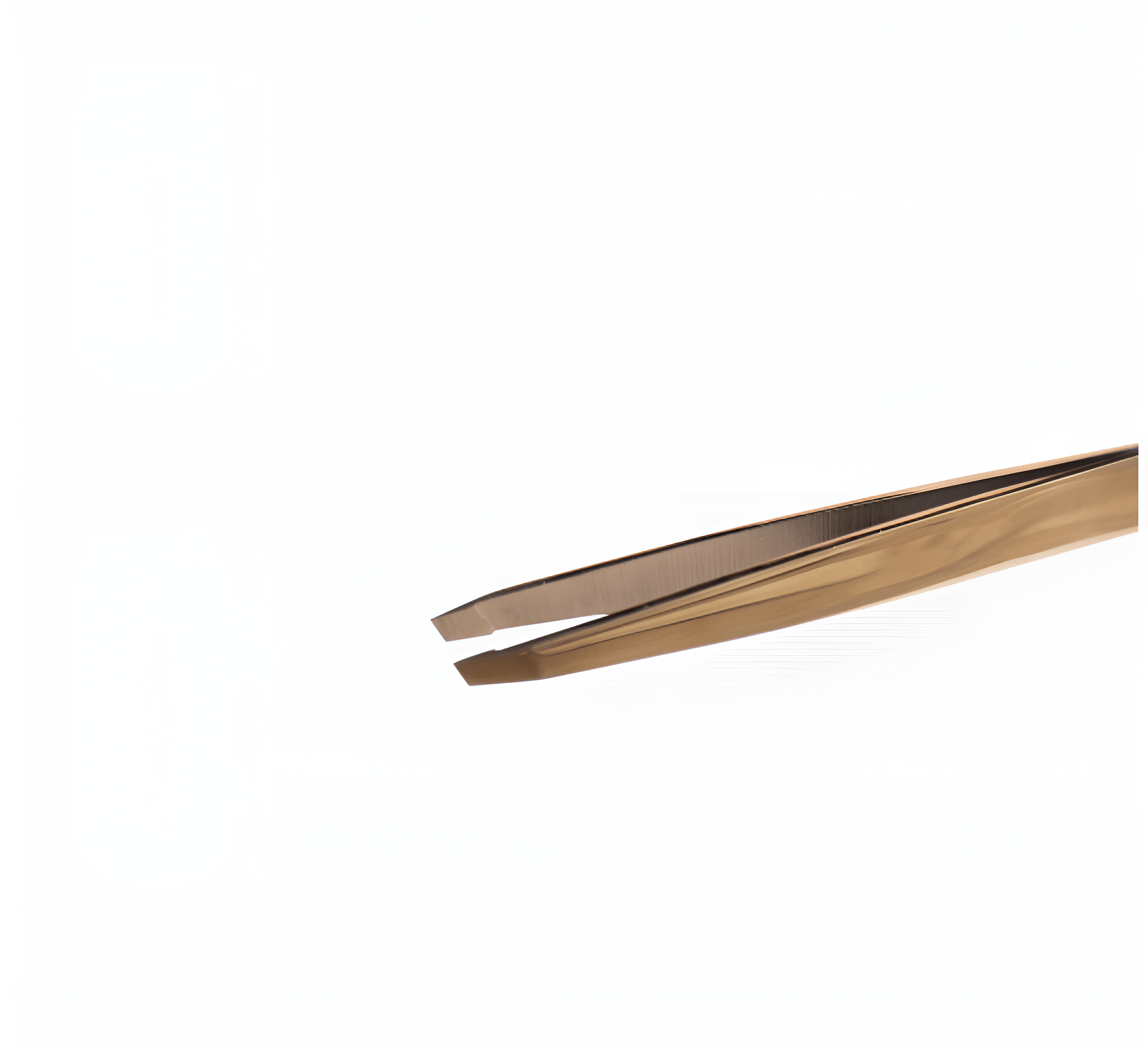 Golden Beveled Eyebrow Tweezers | Golden Tweezers | FRAU STORE USA