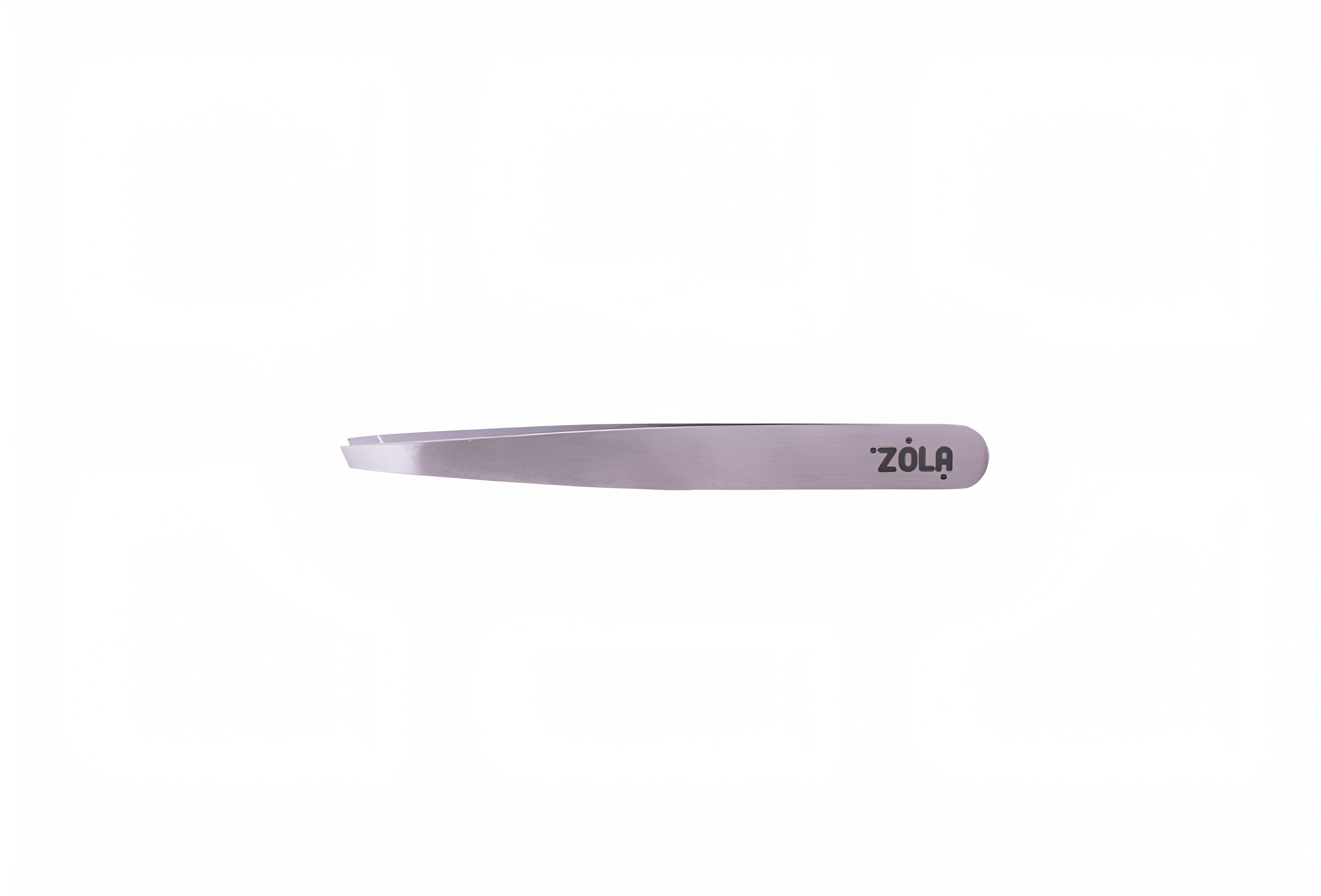 ZOLA Beveled Tweezers | Silver Eyebrow Tweezers | FRAU STORE USA