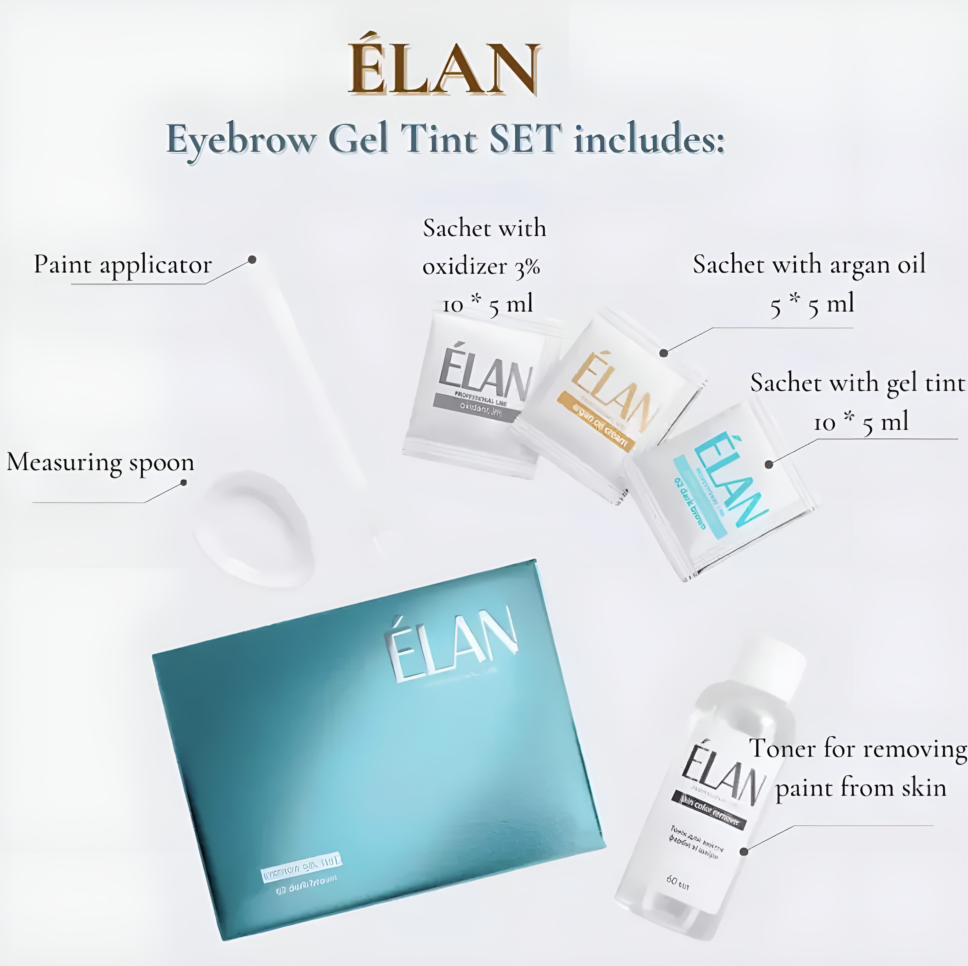 ELAN Eyebrow Gel Tint Kit | Best Brow Tint Kit | FRAU STORE USA