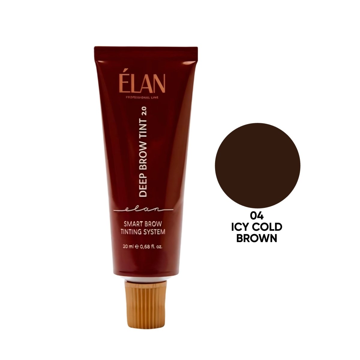 ELAN SMART BROW TINTING SYSTEM "Deep Brow Tint 2.0" 04 ICY COLD BROWN 20ml - FRAU STORE USA