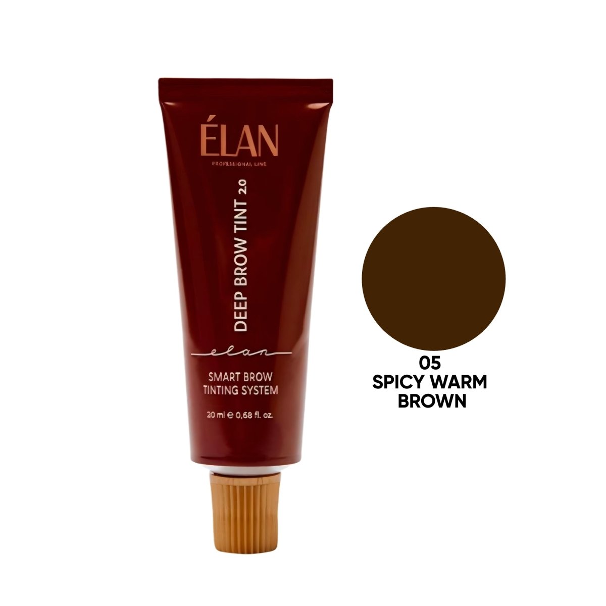 ELAN SMART BROW TINTING SYSTEM "Deep Brow Tint 2.0" 05 SPICY WARM BROWN 20ml - FRAU STORE USA