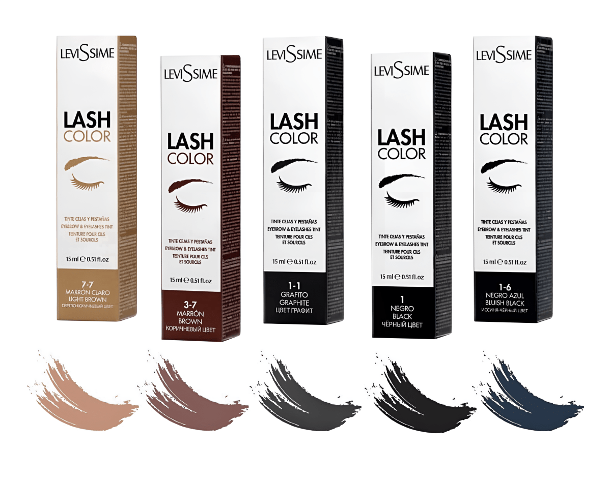 Levissime - Eyelash and Eyebrow dye , 3 - 7 Marron Brown , 15ml - FRAU STORE USA