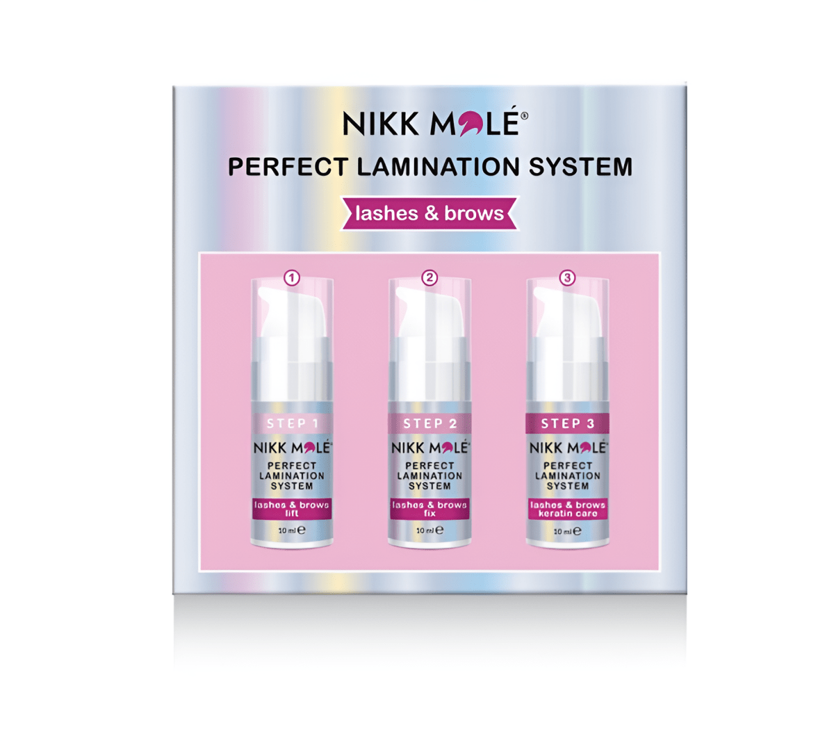 NIKK MOLE - Perfect Lamination Kit for eyebrows and eyelash lamination, 3x10ml - FRAU STORE USA