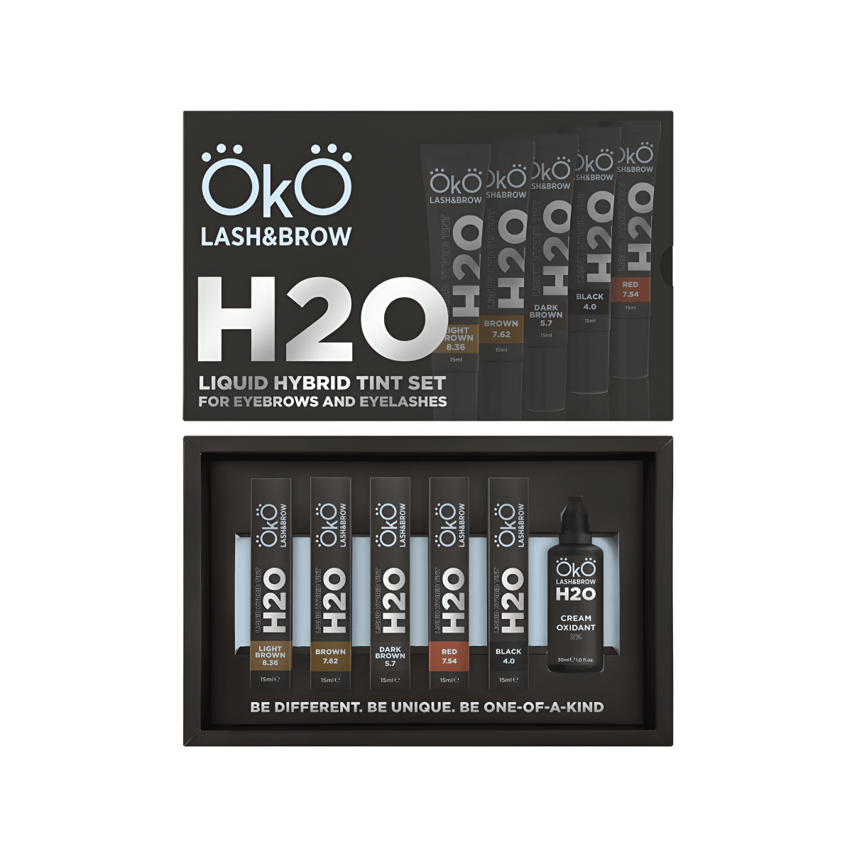 OKO - H20 Liquid hybrid tint set for lashes and brows with oxidant - FRAU STORE USA