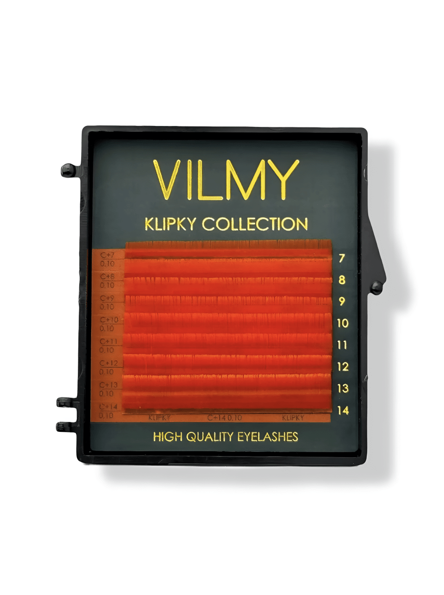 VILMY - KLIPKI Collection Individual lash extensions Orange MIx , 8 lines - FRAU STORE USA