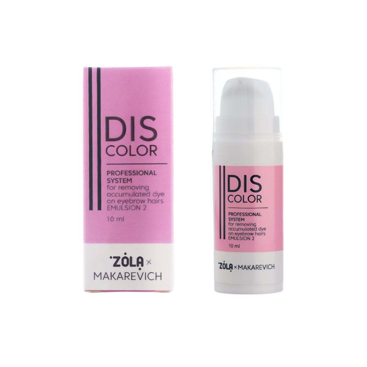 ZOLA x Makarevich DISCOLOR Emulsion 2 for removing accumulated dye from eyebrow hairs 10ml - FRAU STORE USA